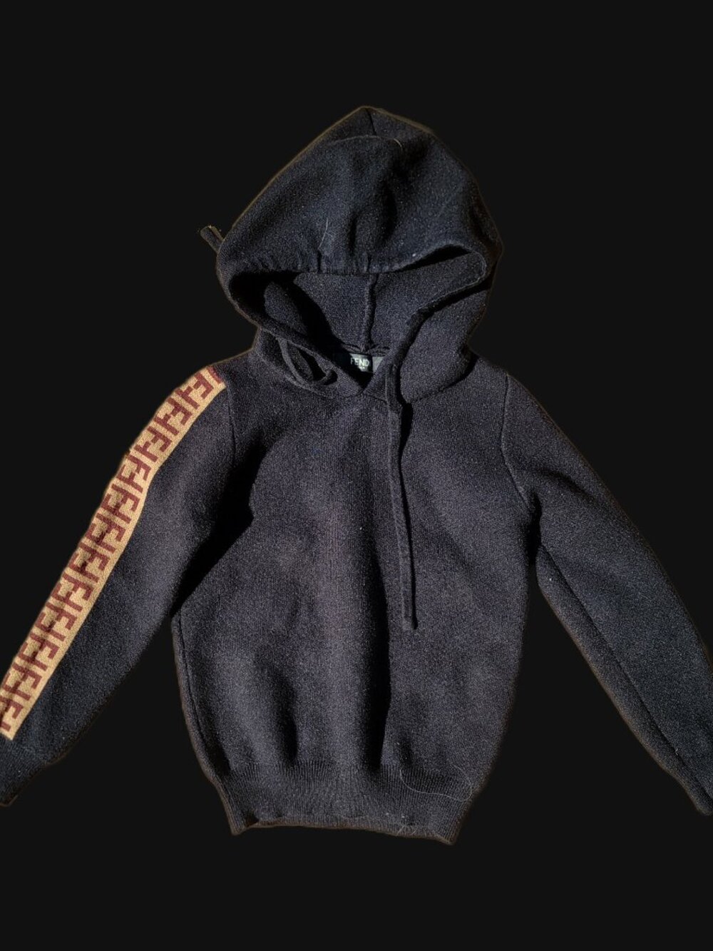 【 FENDI cashmere blend knit kid's hoodies 】